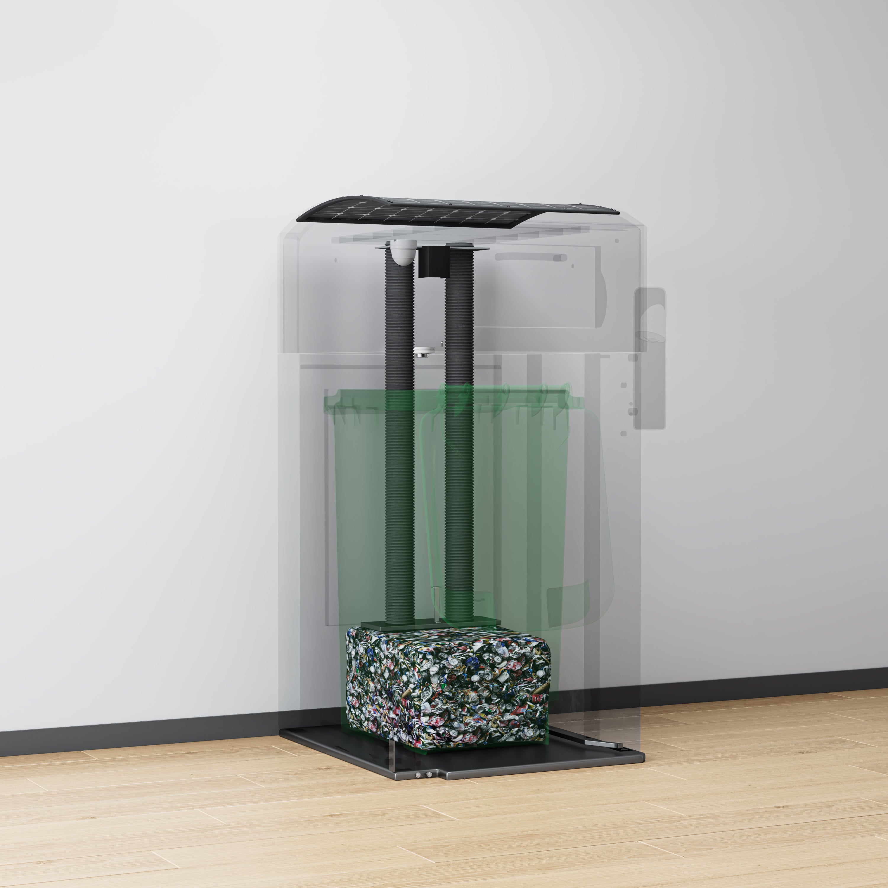 Smart Solar Waste Compactor 240L–2000L – Tom Robots