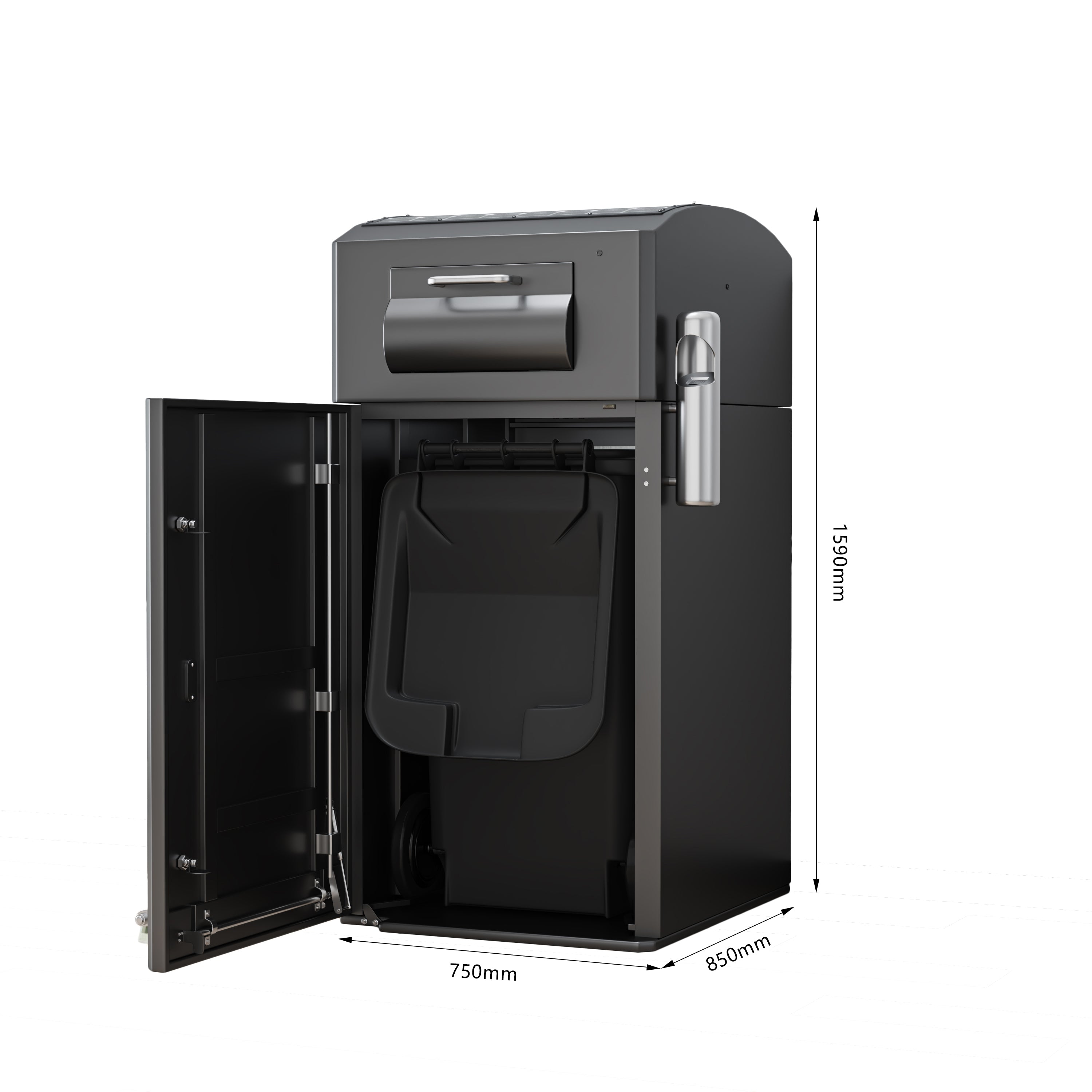 Led Light Compactor Smart Solar Waste Compactor 240Lβ2000L β Tom Robots